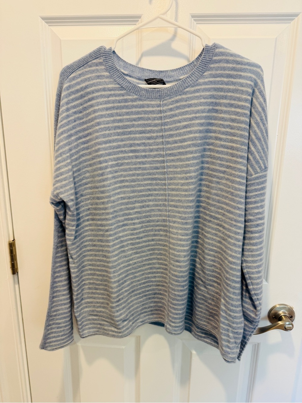 Vineyard Vines Light Blue Striped Crewneck Sweater - Picture 2 of 3